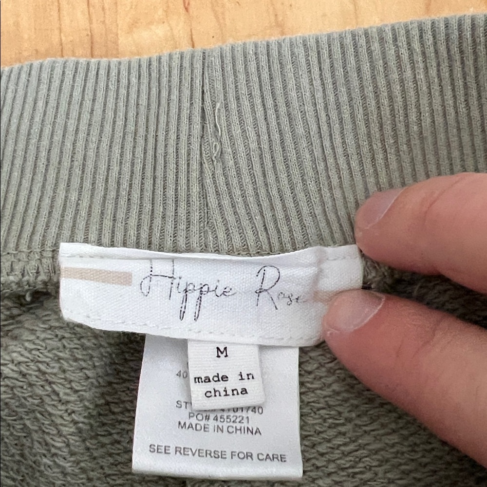 Hippie Rose Olive Knit Sweater and pants set - Picture 2 of 4